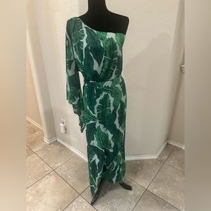 Green and White Giuliana Jumpsuit